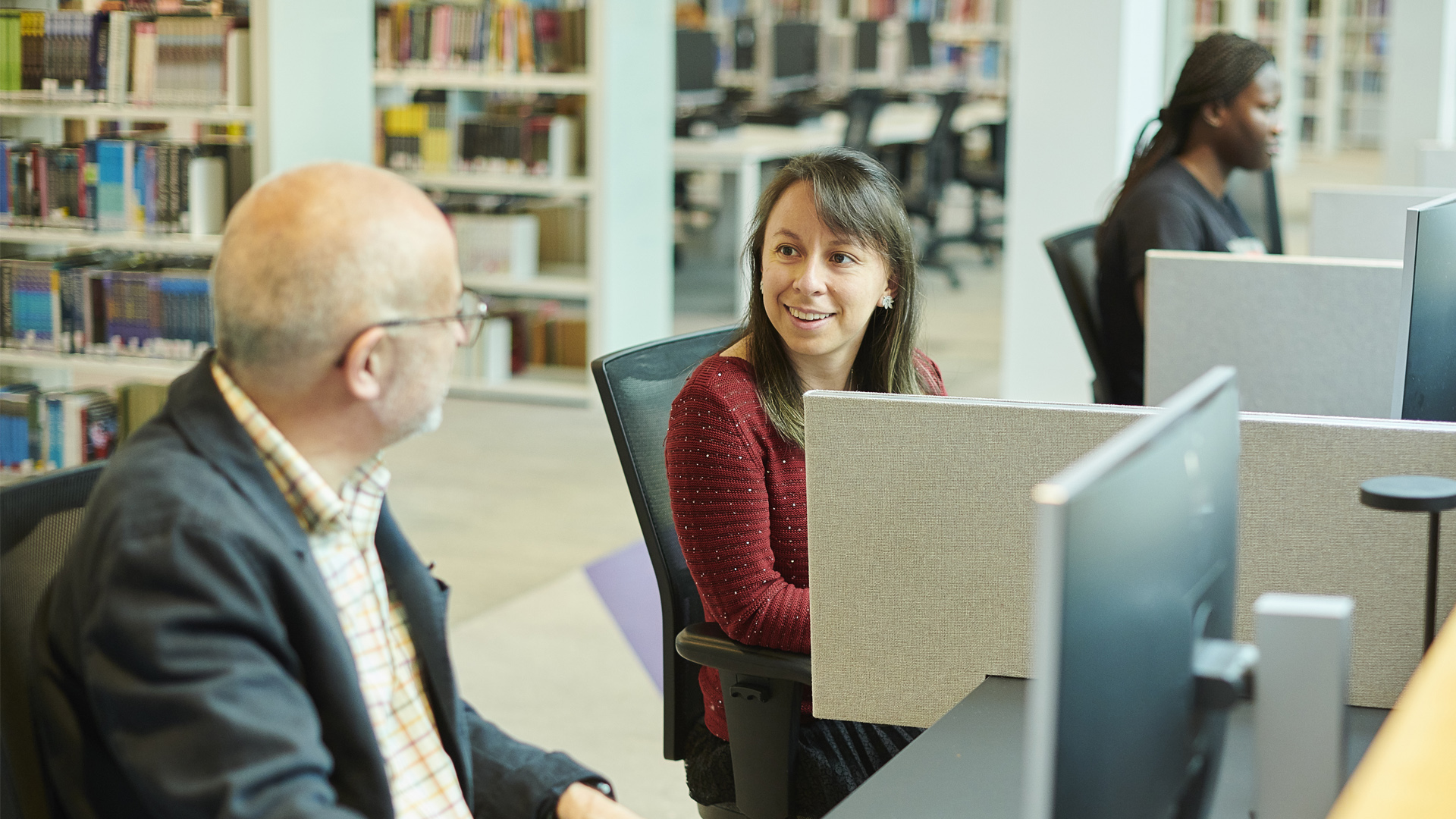 Discussion between mature students and staff at Fastrack Open Evening.